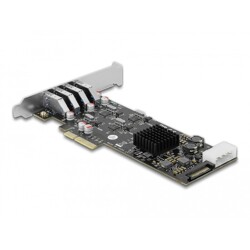 Karta PCI Express x4 do 4x zewn. USB-A SuperSpeed 5Gbps quad channel low profile Delock 89008