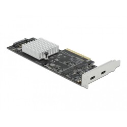 Karta PCI Express x8 do 2x zewn. USB-C SuperSpeed 20Gbps dual channel low profile Delock 89011