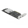 Karta PCI Express x8 do 2x zewn. USB-C SuperSpeed 20Gbps dual channel low profile Delock 89011