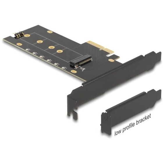 Karta PCI Express x4 1x NVMe M.2 key M z radiatorem i podświetleniem RGB LED low profile Delock 89013