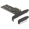 Karta PCI Express x4 1x NVMe M.2 key M z radiatorem i podświetleniem RGB LED low profile Delock 89013