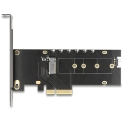 Karta PCI Express x4 1x NVMe M.2 key M z radiatorem i podświetleniem RGB LED low profile Delock 89013