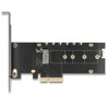 Karta PCI Express x4 1x NVMe M.2 key M z radiatorem i podświetleniem RGB LED low profile Delock 89013