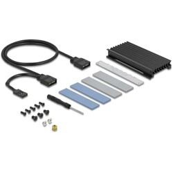 Karta PCI Express x4 1x NVMe M.2 key M z radiatorem i podświetleniem RGB LED low profile Delock 89013