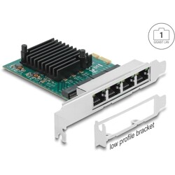 Karta PCI Express x1 4x RJ45 Gigabit LAN Delock 89025
