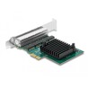 Karta PCI Express x1 4x RJ45 Gigabit LAN Delock 89025
