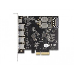 Karta PCI Express x4 do 1x USB-C + 4x USB-A SuperSpeed 10Gbps Delock 89026