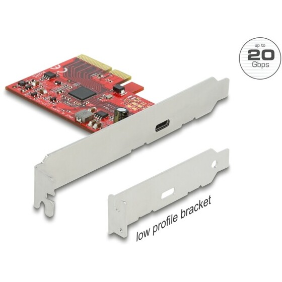 Karta PCI Express x4 do 1x zewn. USB-C 20Gbps 3A Delock 89035