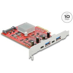 Karta PCI Express x4 do 2x USB-A + 2x USB-C SuperSpeed 10Gbps Delock 89041