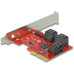 Karta PCI Express x4 6-portowa SATA low profile Delock 89042