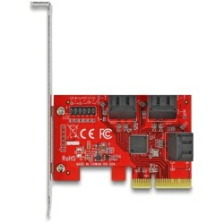 Karta PCI Express x4 6-portowa SATA low profile Delock 89042