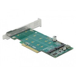 Karta PCI Express x8 2x NVMe M.2 key M low profile Delock 89045