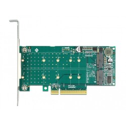 Karta PCI Express x8 2x NVMe M.2 key M low profile Delock 89045