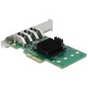 Karta PCI Express x4 do 4x zewn. USB-A SuperSpeed 5Gbps quad channel low profile Delock 89048