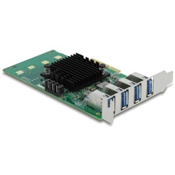 Karta PCI Express x4 do 4x zewn. USB-A SuperSpeed 5Gbps quad channel low profile Delock 89048
