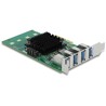 Karta PCI Express x4 do 4x zewn. USB-A SuperSpeed 5Gbps quad channel low profile Delock 89048