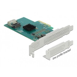 Karta PCI Express x4 4x SATA 6Gb/s RAID HyperDuo low profile Delock 89051