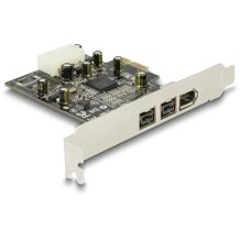 Karta PCI Express x1 na 2x FireWire B + 1x FireWireA Delock 89153