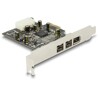 Karta PCI Express x1 na 2x FireWire B + 1x FireWireA Delock 89153