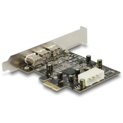Karta PCI Express x1 na 2x FireWire B + 1x FireWireA Delock 89153