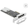Karta PCI Express x4 4x RJ45 2,5 Gigabit LAN Delock 89192