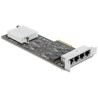 Karta PCI Express x4 4x RJ45 2,5 Gigabit LAN Delock 89192