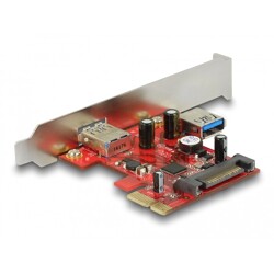Karta PCI Express x1 do 1x zewn. + 1x wewn. USB 5Gbps Delock 89273
