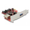 Karta PCI Express x1 do 1x zewn. + 1x wewn. USB 5Gbps Delock 89273