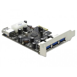Karta PCI Express x1 do 3x zewn. + 1x wewn. USB-A 5Gbps Delock 89281