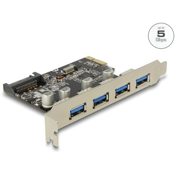 Karta PCI Express x1 do 4x zewn. USB-A 5Gbps Delock 89297