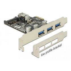 Karta PCI Express x1 do 3x zewn. + 1x wewn. USB-A 5Gbps Delock 89301