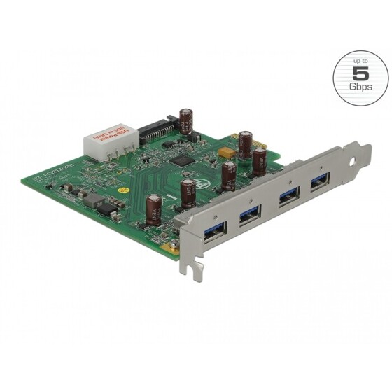 Karta PCI Express x1 do 4x zewn. USB-A 5Gbps Delock 89323