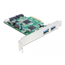 Karta PCI Express x4 2x USB 3.0 zewn. + 2x SATA 6Gb/s wewn. Delock 89359