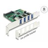 Karta PCI Express x1 do 4x zewn. USB-A 5Gbps Delock 89360