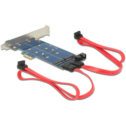 Karta PCI Express x1 2x M.2 NGFF Delock 89374