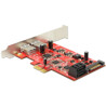 Karta PCI Express x1 2x USB 3.0 zewn. + 2x SATA 6Gb/s wewn. Delock 89389