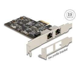 Karta PCI Express x2 2x RJ45 2,5 Gigabit LAN Delock 89392