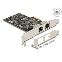 Karta PCI Express x2 2x RJ45 2,5 Gigabit LAN Delock 89392