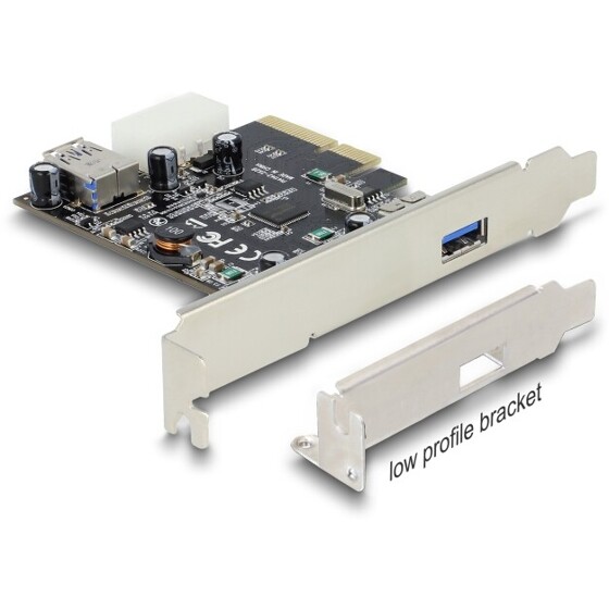 Karta PCI Express x4 do 1x zewn. + 1x wewn. USB-A SuperSpeed 10Gbps Delock 89399