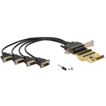 Karta PCI Express x1 4x port szeregowy z zasilaniem Delock 89447