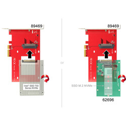 Karta PCI Express x4 1-portowa U.2 NVMe SFF-8639 wewnętrzna Delock 89469