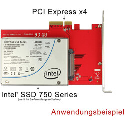 Karta PCI Express x4 1-portowa U.2 NVMe SFF-8639 wewnętrzna Delock 89469