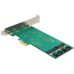 Karta PCI Express x1 2x M.2 key B low profile Delock 89473