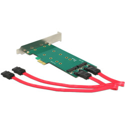 Karta PCI Express x1 2x M.2 key B low profile Delock 89473
