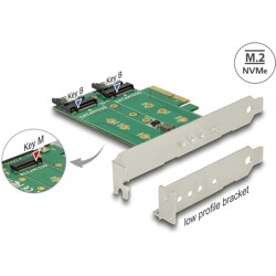Karta PCI Express 3x gniazdo M.2 low profile Delock 89518