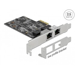 Karta PCI Express x2 2x RJ45 2,5 Gigabit LAN Delock 89530
