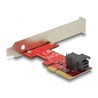 Karta PCI Express x4 1-portowa SFF-8643 NVMe low profile wewnętrzna Delock 89535