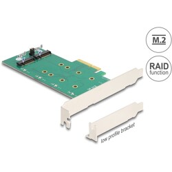 Karta PCI Express x4 2x M.2 key B z RAID low profile Delock 89536