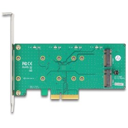 Karta PCI Express x4 2x M.2 key B z RAID low profile Delock 89536