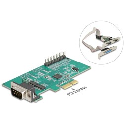 Karta PCI Express x1 2x RS-232 + 1x LPT Delock 89556